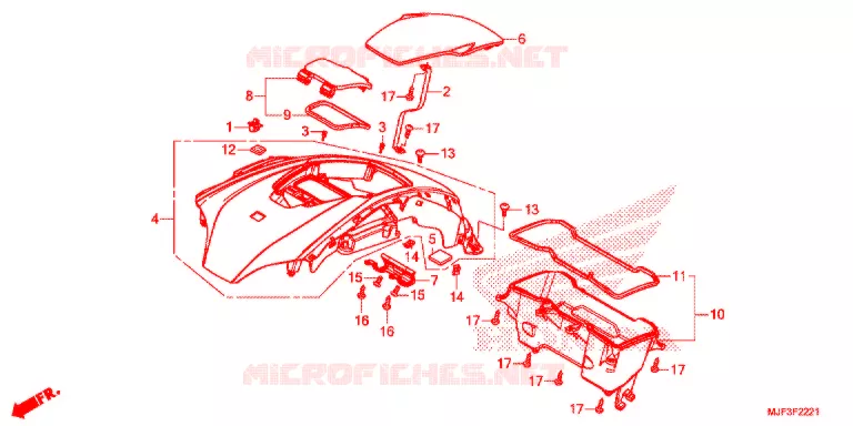 VIDE POCHE Honda MOTO 700 CTX 2015  CTX700DF