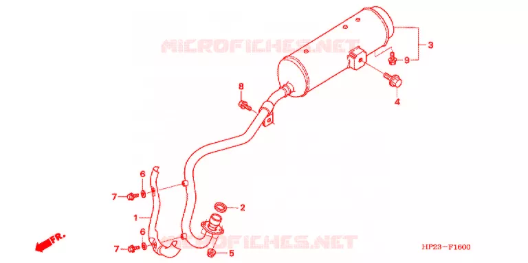 SILENCIEUX D'ECHAPPEMENT Honda ATV 90 FOURTRAX 2013  TRX90XD
