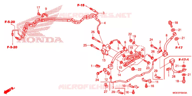 FLEXIBLE DE FREIN Honda MOTO 1200 VFR 2015  VFR1200FDF