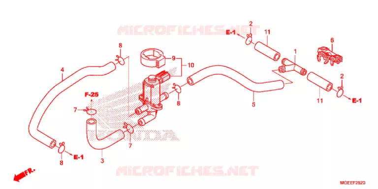 VALVE DE COMMANDE D'INJECTION D'AIR Honda MOTO 1200 VFR 2015  VFR1200FDF