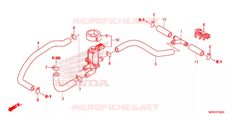 VALVE DE COMMANDE D'INJECTION D'AIR Honda MOTO 1200 VFR 2015  VFR1200FDF