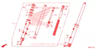 FOURCHE pour Honda CB 500 X ABS de 2015