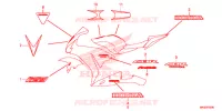 AUTOCOLLANTS (1) pour Honda CBR 1000 RR CABS RED de 2015