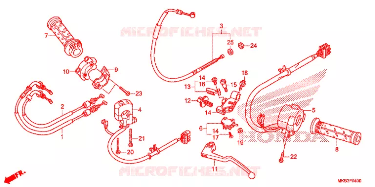 LEVIER DE GUIDON - CABLE - COMMODO Honda MOTO 1000 CBR 2015  CBR1000RRF