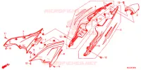 COUVERCLES LATERAUX   ARRIERES pour Honda CBR 500 R ABS TRICOLOR de 2015