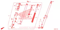 FOURCHE pour Honda CBR 500 R ABS TRICOLOR de 2015
