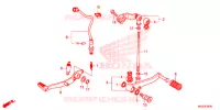PEDALE pour Honda CBR 500 R ABS TRICOLOR de 2015