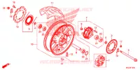 ROUE ARRIERE pour Honda CBR 500 R ABS TRICOLOR de 2015