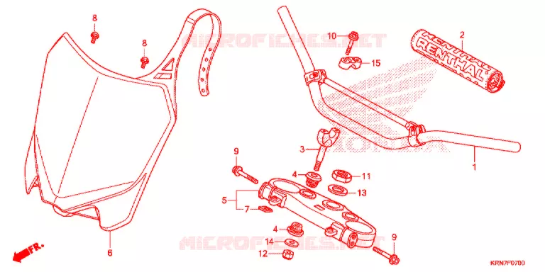 GUIDON - TE DE FOURCHE Honda MOTO 250 CRF 2017  CRF250RG