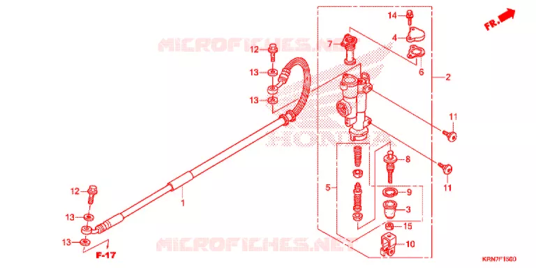 MAITRE-CYLINDRE DE FREIN ARRIERE Honda MOTO 250 CRF 2017  CRF250RG
