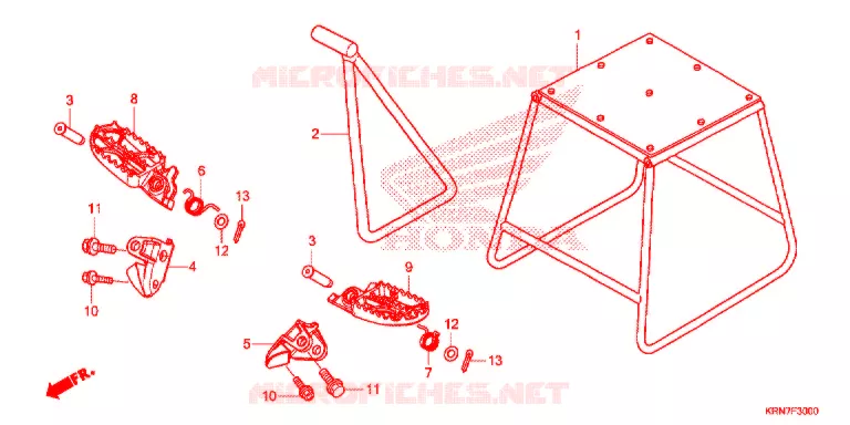 BEQUILLE - REPOSE PIEDS Honda MOTO 250 CRF 2016  CRF250RG