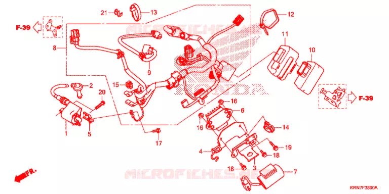 FAISCEAU DES FILS Honda MOTO 250 CRF 2016  CRF250RG