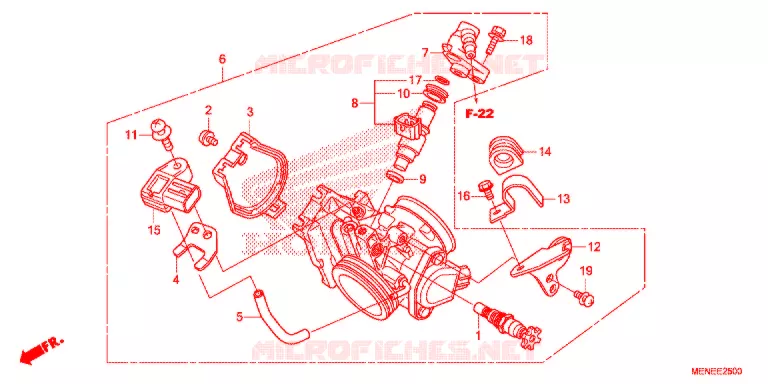 CORPS DE PAPILLON Honda MOTO 450 CRF 2016  CRF450RG