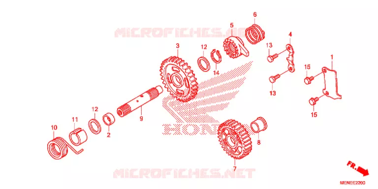 AXE DE KICK Honda MOTO 450 CRF 2016  CRF450RG