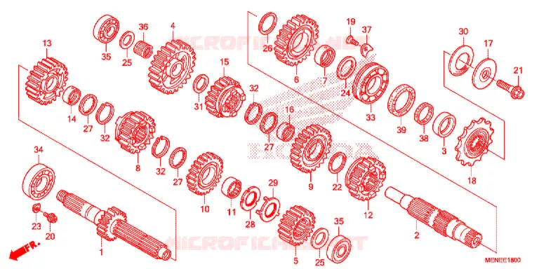 BOITE DE VITESSES Honda MOTO 450 CRF 2017  CRF450RG