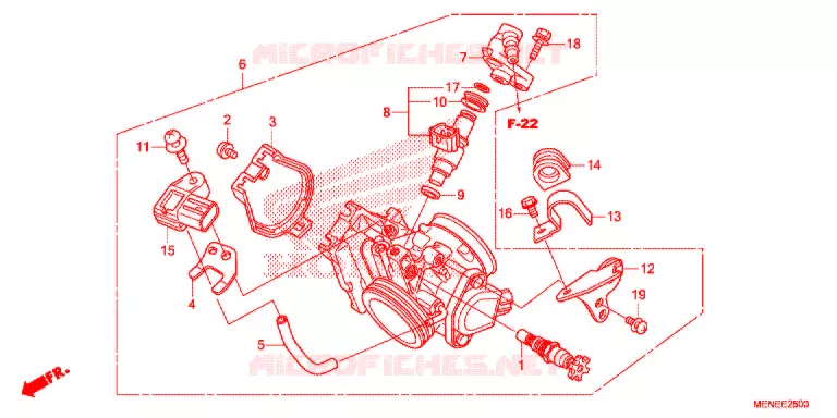 CORPS DE PAPILLON Honda MOTO 450 CRF 2017  CRF450RG