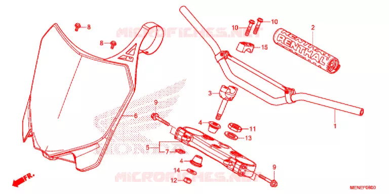GUIDON - TE DE FOURCHE Honda MOTO 450 CRF 2017  CRF450RG