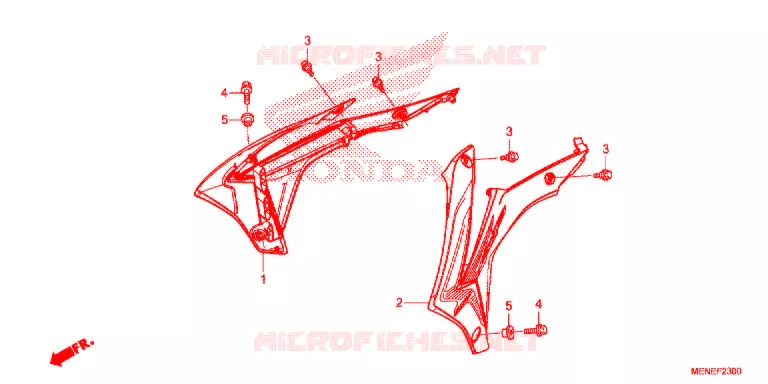 OUIES DE RADIATEUR Honda MOTO 450 CRF 2017  CRF450RG