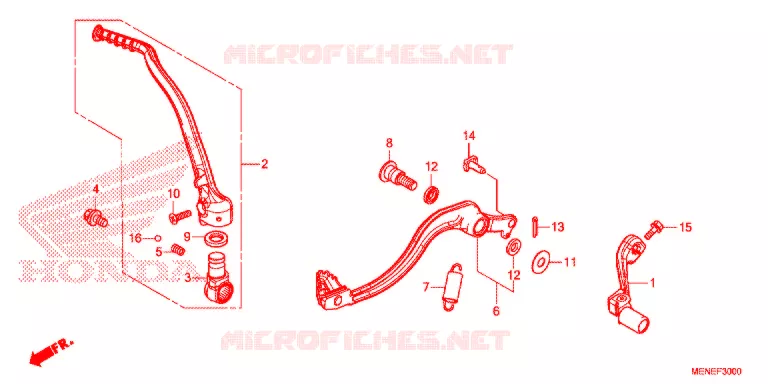 PEDALE - KICK Honda MOTO 450 CRF 2018  CRF450RG