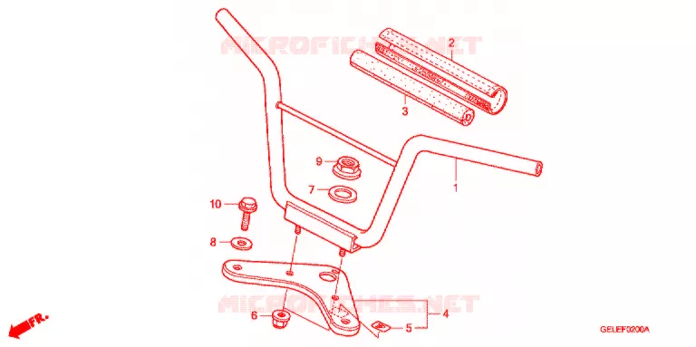 GUIDON - TE DE FOURCHE Honda MOTO 50 CRF 2008  CRF50F8