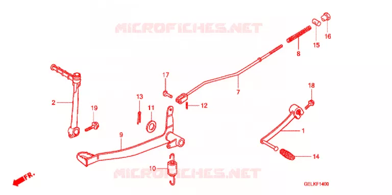 PEDALE DE FREIN - KICK Honda MOTO 50 CRF 2008  CRF50F8