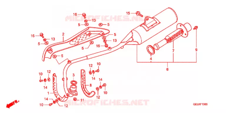 SILENCIEUX D'ECHAPPEMENT Honda MOTO 50 CRF 2008  CRF50F8