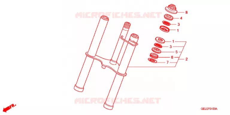 FOURCHE Honda MOTO 50 CRF 2008  CRF50F8