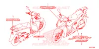 AUTOCOLLANTS pour Honda SH 300 I ABS SPECIAL 3ED de 2015