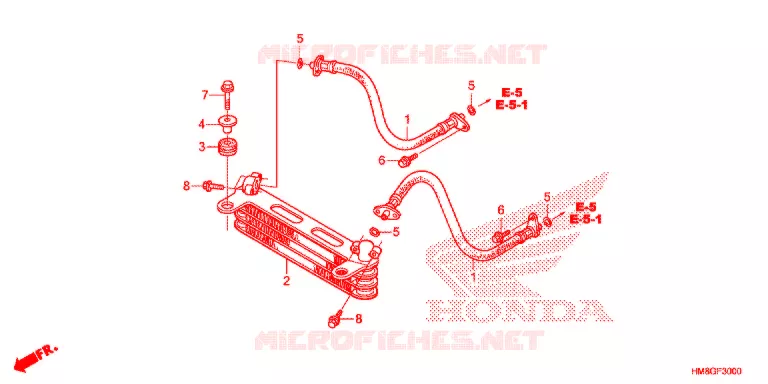 RADIATEUR D'HUILE Honda ATV 250 FOURTRAX 2014  TRX250TEE