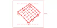 FILET BAGAGES NOIR pour Honda CBR 250 R ABS TRICOLORE de 2012