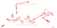 PEDALE pour Honda CBR 250 R ABS TRICOLORE de 2012