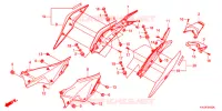 COUVERCLES LATERAUX   ARRIERES pour Honda CBR 250 R ABS TRICOLORE de 2012
