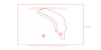 PROTECTION D'ECHAPPEMENT CARBONE pour Honda CBR 600 R ABS RED de 2012