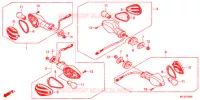 CLIGNOTANT pour Honda CBR 600 R ABS RED de 2012