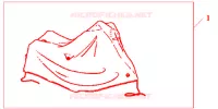 HOUSSE DE PROTECTION D'INTERIEUR pour Honda CBR 600 R ABS RED de 2012