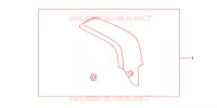 PROTECTION D'ECHAPPEMENT CARBONE pour Honda CBR 600 R ABS RED de 2012