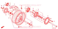 ROUE ARRIERE pour Honda CBR 600 R ABS RED de 2012