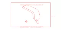 PROTECTION D'ECHAPPEMENT CARBONE pour Honda CBR 600 R ABS PRETO de 2012