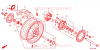 ROUE ARRIERE pour Honda CBR 600 R ABS PRETO de 2012