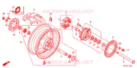 ROUE ARRIERE pour Honda CBR 600 R ABS NOIRE de 2012