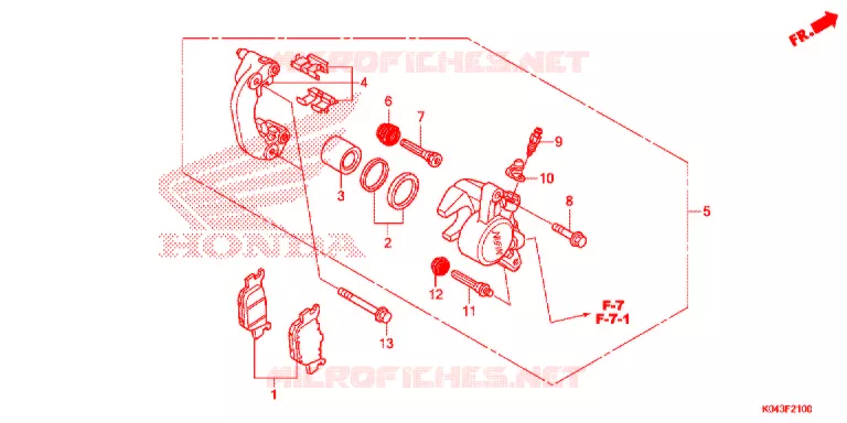ETRIER DE FREIN ARRIERE Honda SCOOTER 300 FORZA 2016  NSS300D