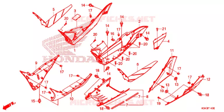 MARCHE PIEDS Honda SCOOTER 300 FORZA 2013  NSS300D