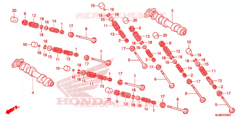 ARBRE A CAMES - SOUPAPE (AVANT) Honda MOTO 800 CROSSRUNNER 2015  VFR800XF