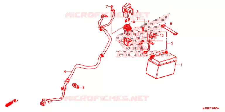 BATTERIE Honda MOTO 800 CROSSRUNNER 2015  VFR800XF