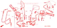 COMMODO   LEVIER   CABLE pour Honda CB 1300 BLUE de 2005