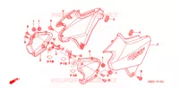 COUVERCLES LATERAUX (CB1300/A/S/SA) pour Honda CB 1300 BLUE de 2005