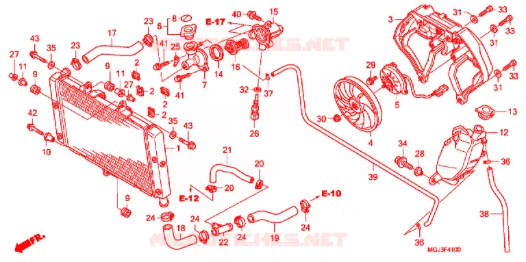 RADIATEUR Honda MOTO 1000 CBF 2011  CBF1000FAB
