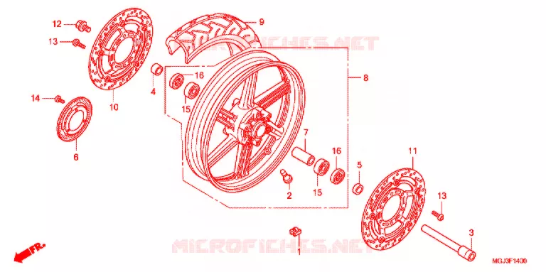 ROUE AVANT Honda MOTO 1000 CBF 2011  CBF1000FAB