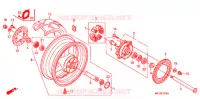 ROUE ARRIERE pour Honda CBR 600 RR de 2008