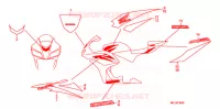 AUTOCOLLANTS (1) pour Honda CBR 600 RR de 2008